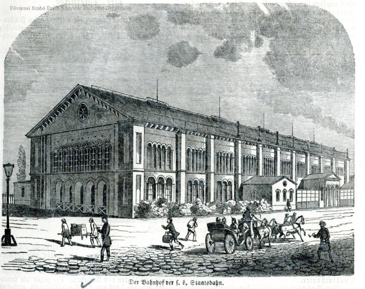 A viták eredményeként az első pályaudvar Pesten épült meg (Forrás: FSZEK,Budapest Képarchívum) 13021d28-4620-4dfe-b297-f7d1505e374d.jpg