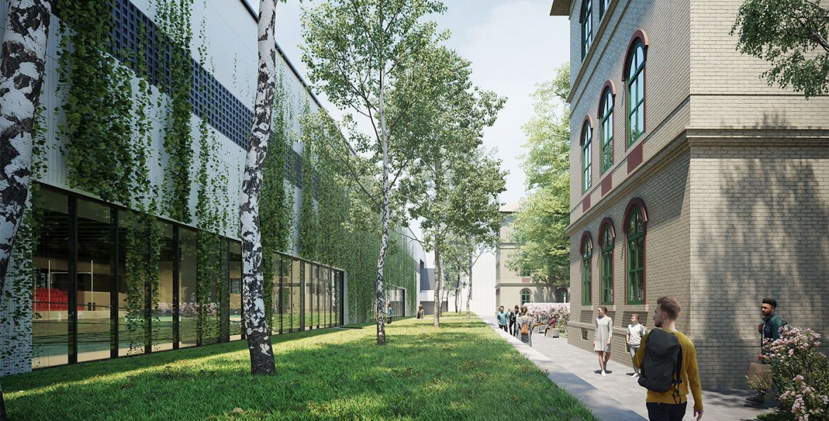 Történeti kert, futókör a tetőn és kávézóterasz is lesz a Testnevelési Egyetem campusán