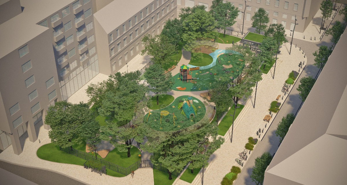 Hild Square in the 5th District will be beautified by autumn