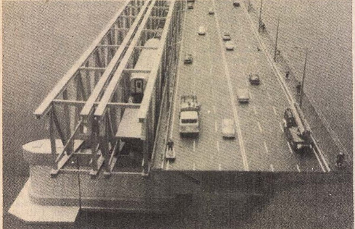 Az 1980-as években tervezett híd keresztmetszete (Fotó: Népszabadság, 1986. november 7( Nepszabadsag_lagymanyos.jpg