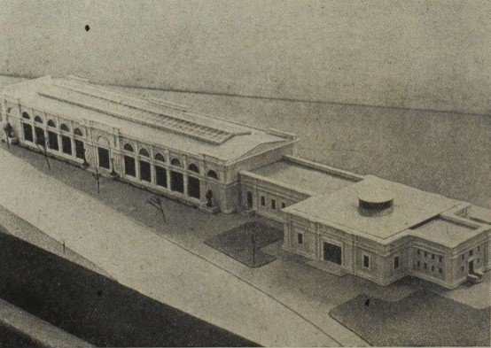 Makett a Közlekedési Múzeum átépítéséről az 1950-es években Közlekedési Múzeum átépítési terv_1950es években.jpg